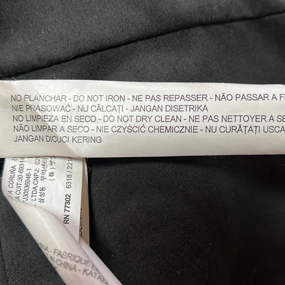 Zara faux leather black peplum jacket size large (**see description) - Picture 10 of 13